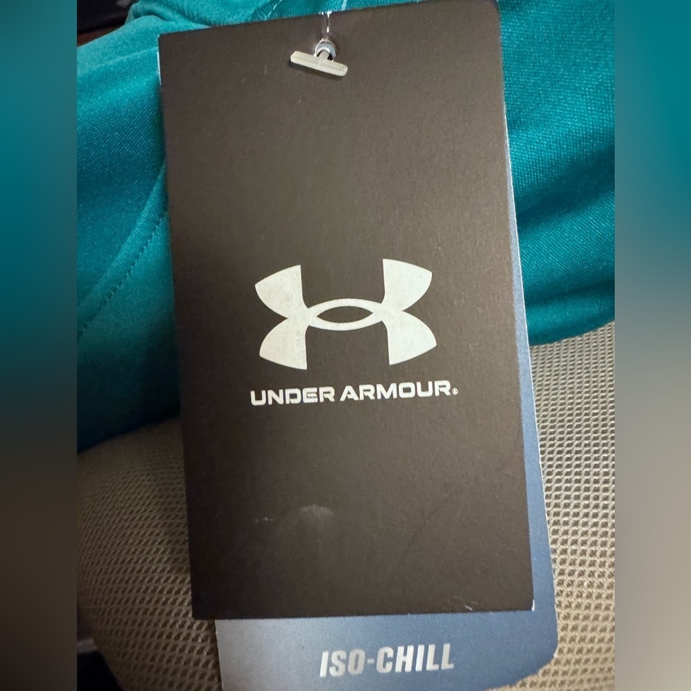 Under Armour Men's Spring Tech 1/4 Zip Long sleeve Teal NWT - Picture 6 of 6